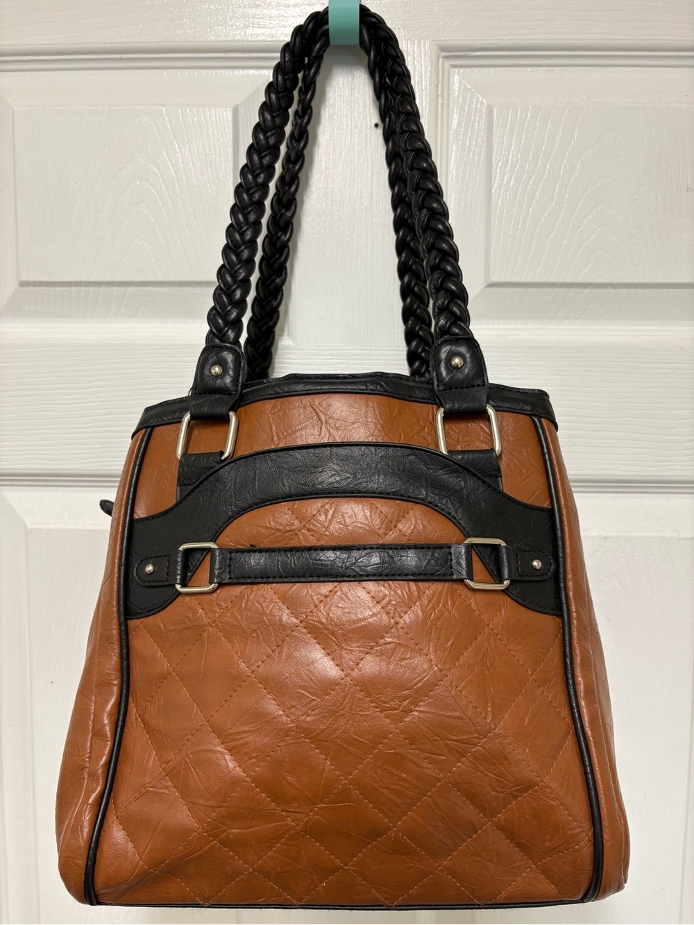 VISM NcSTAR Brown Black Braided Concealed Carry Tote Handbag BWF003